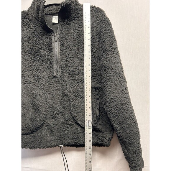 No Boundaries Women’s Fuzzy Full Zip Jacket Black Size XS - Picture 4 of 6